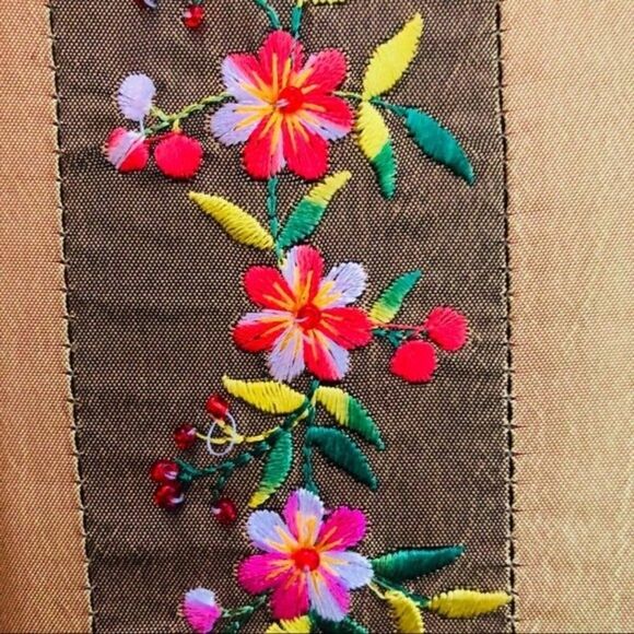 Vintage Floral Silk Embroidered Wallet NWOT - Picture 5 of 5